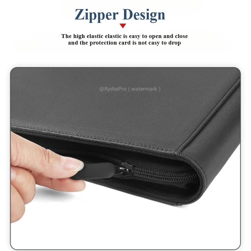 9-Pocket Toploader Binder - Holds 252+ Rigid Card Holders for Pokemon, MTG & TCG Cards