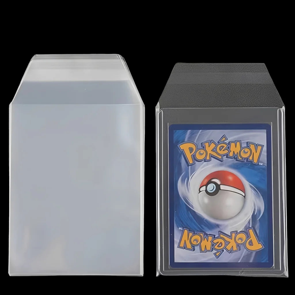100-Pack Clear Card Sleeves 35PT-100PT - Hard Plastic Toploader Protectors for Pokemon TCG, MTG & Sports Cards