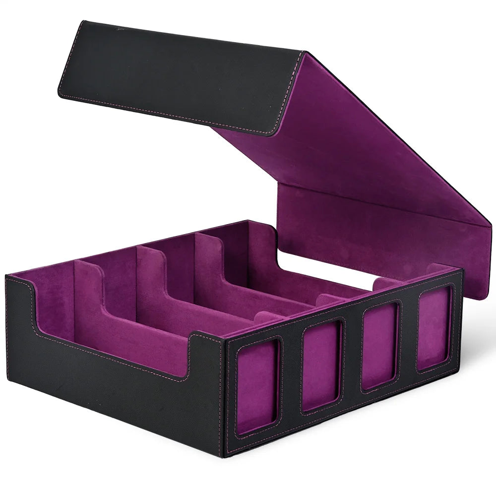 Large TCG Card Storage Box 2400+ - Display Window Deck Box for Pokemon, Magic: The Gathering & Sports Cards