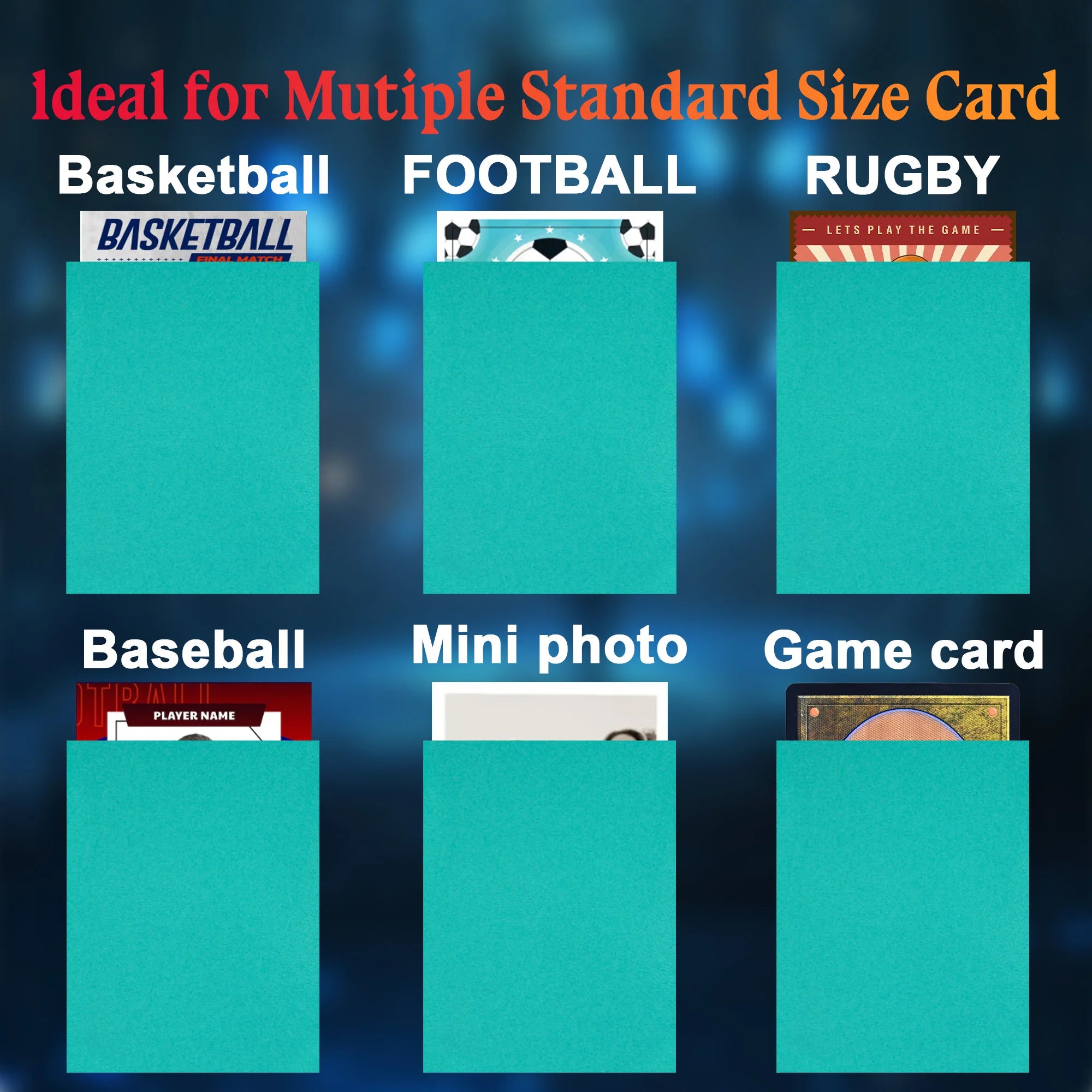 100-Pack Matte Trading Card Sleeves - Opaque Back for TCG Pokemon MTG