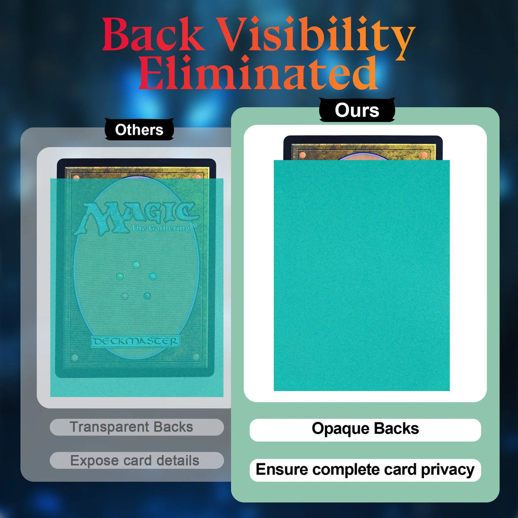 100-Pack Matte Trading Card Sleeves - Opaque Back for TCG Pokemon MTG