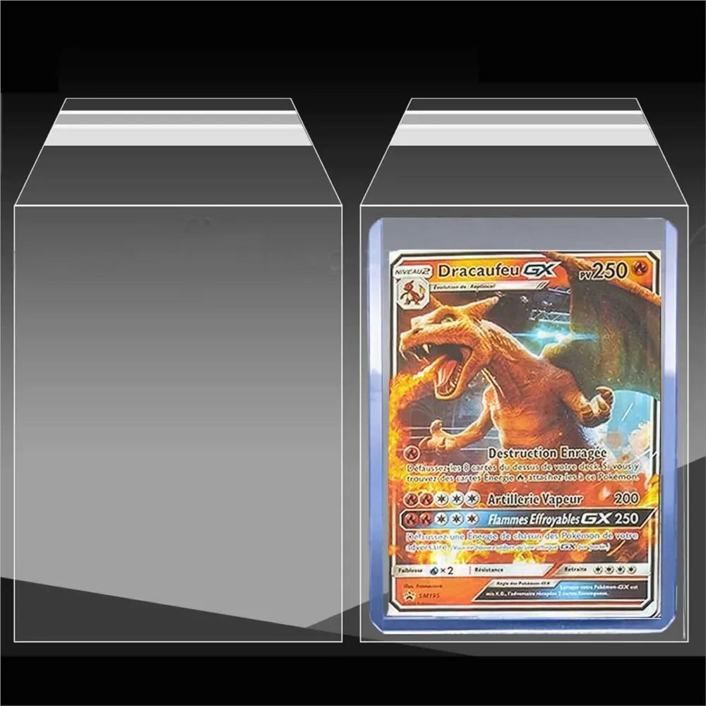 100-Pack Clear Card Sleeves 35PT-100PT - Hard Plastic Toploader Protectors for Pokemon TCG, MTG & Sports Cards