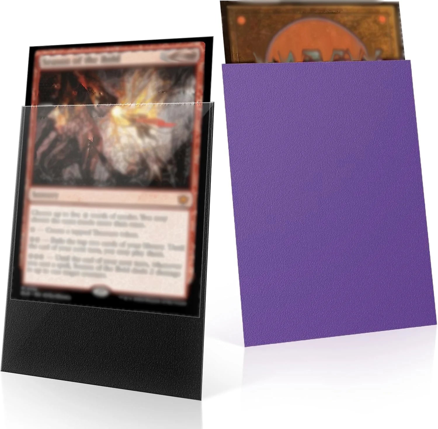 100-Pack Matte Trading Card Sleeves - Opaque Back for TCG Pokemon MTG