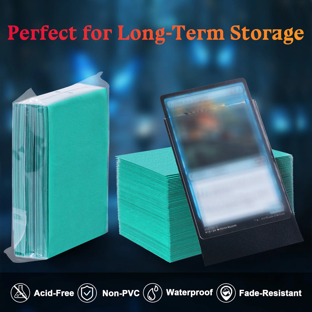 100-Pack Matte Trading Card Sleeves - Opaque Back for TCG Pokemon MTG