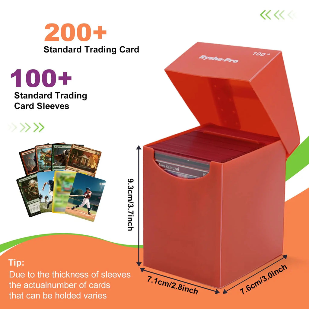 TCG Deck Box 100+ Cards - Commander Deck Holder with Divider for Pokemon, MTG, Yu-Gi-Oh & One Piece