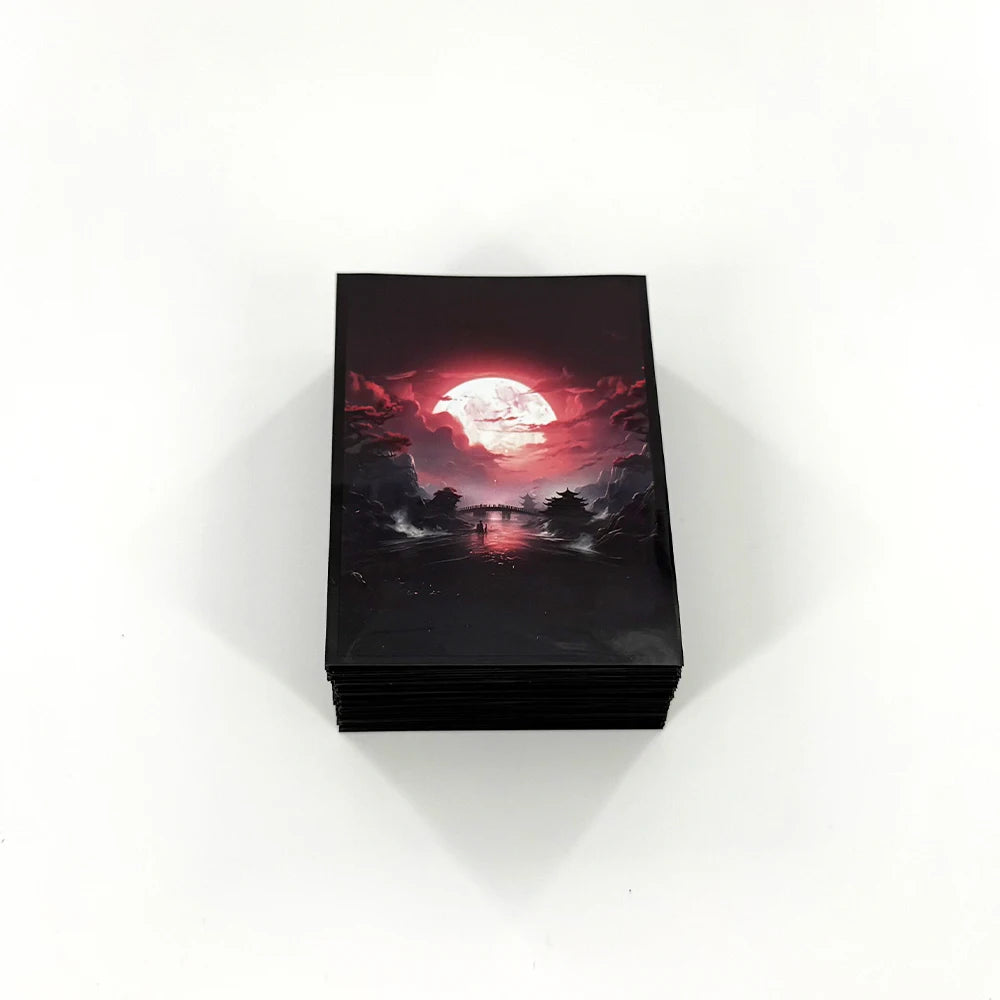 100-Pack TCG Card Sleeves - Dragon Art Design for Pokemon, MTG & Yu-Gi-Oh!