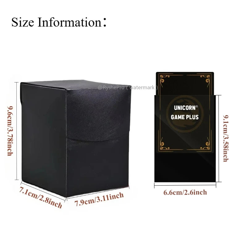 TCG Deck Box + 100-Pack Card Sleeves Combo - Matte 66x91mm Protectors for Pokemon, MTG & One Piece