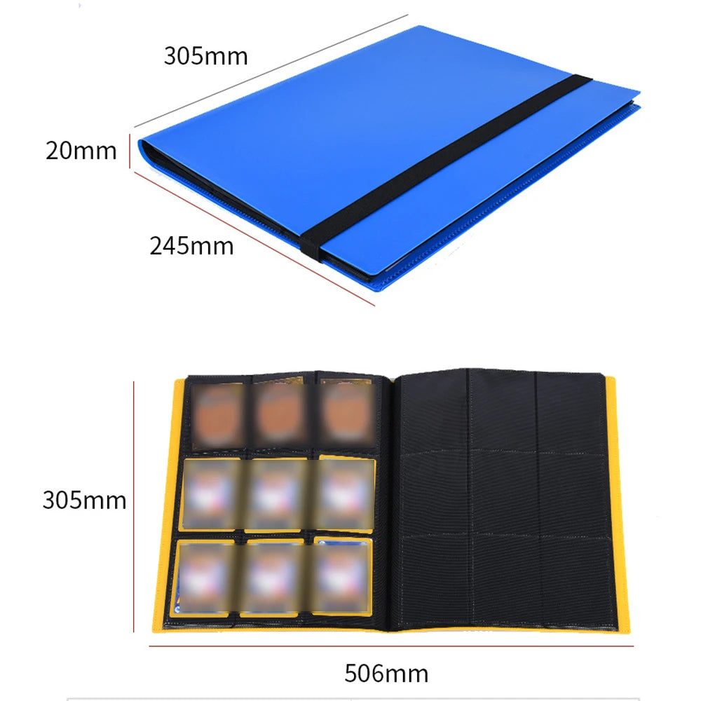 9-Pocket TCG Card Binder 360 Cards - Side-Loading Card Album for Pokemon, MTG, One Piece & Standard Cards