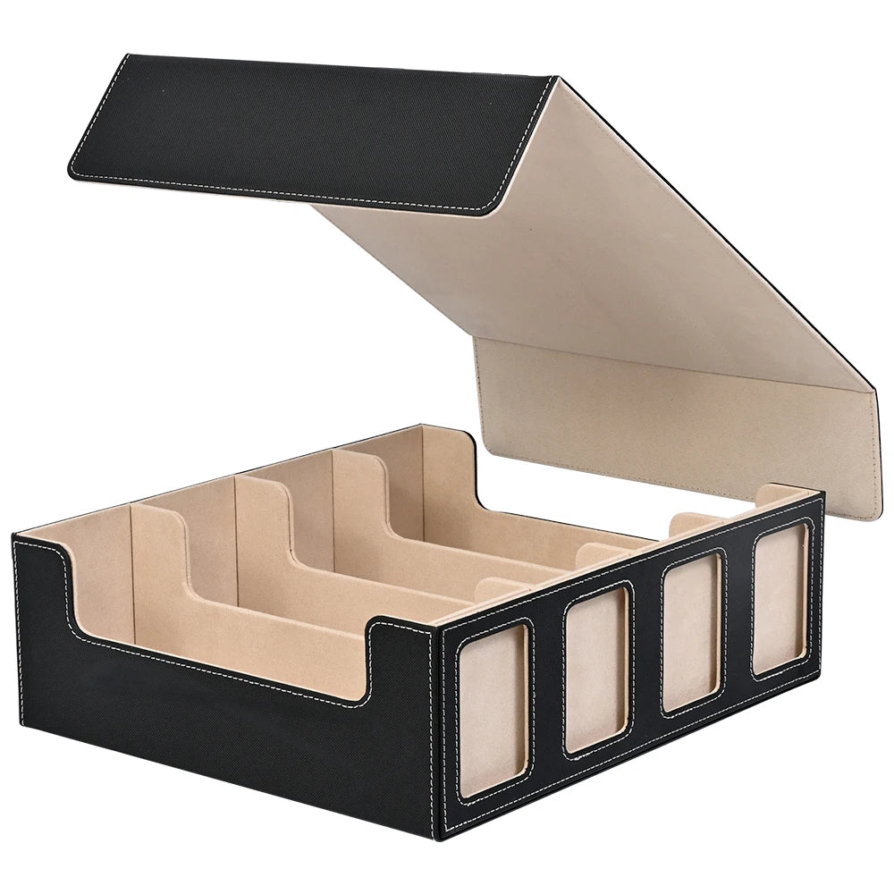 Large TCG Card Storage Box 2400+ - Display Window Deck Box for Pokemon, Magic: The Gathering & Sports Cards