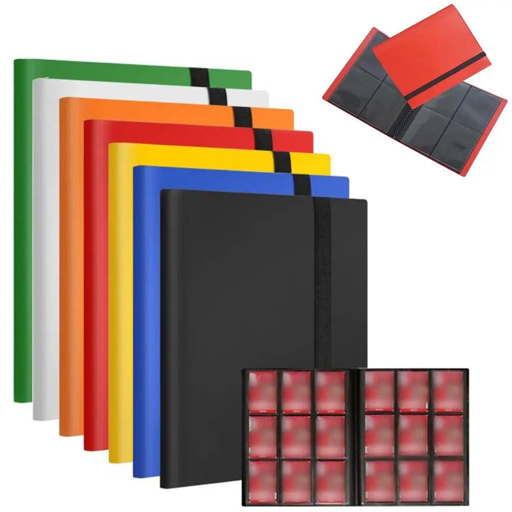 TCG Card Collection Binder Notebook - 4/9 Pocket Card Holder Book 160/360 Cards for Pokemon, MTG & One Piece