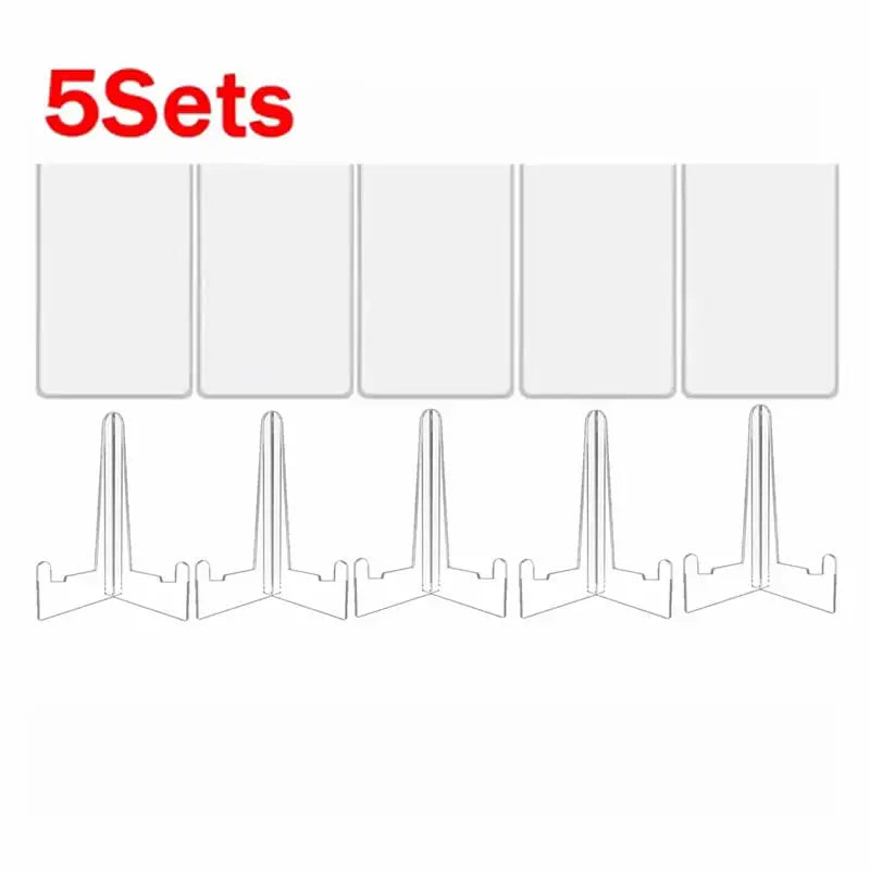 TCG Card Display Stand Kit - Hard Plastic Sleeves & Easel Stands for Pokemon, MTG & Sports Cards