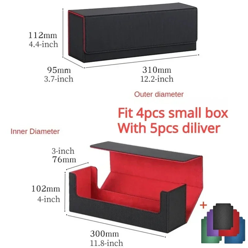 TCG Deck Box 100+ Cards - Commander Deck Holder with Divider for Pokemon, MTG, Yu-Gi-Oh & One Piece