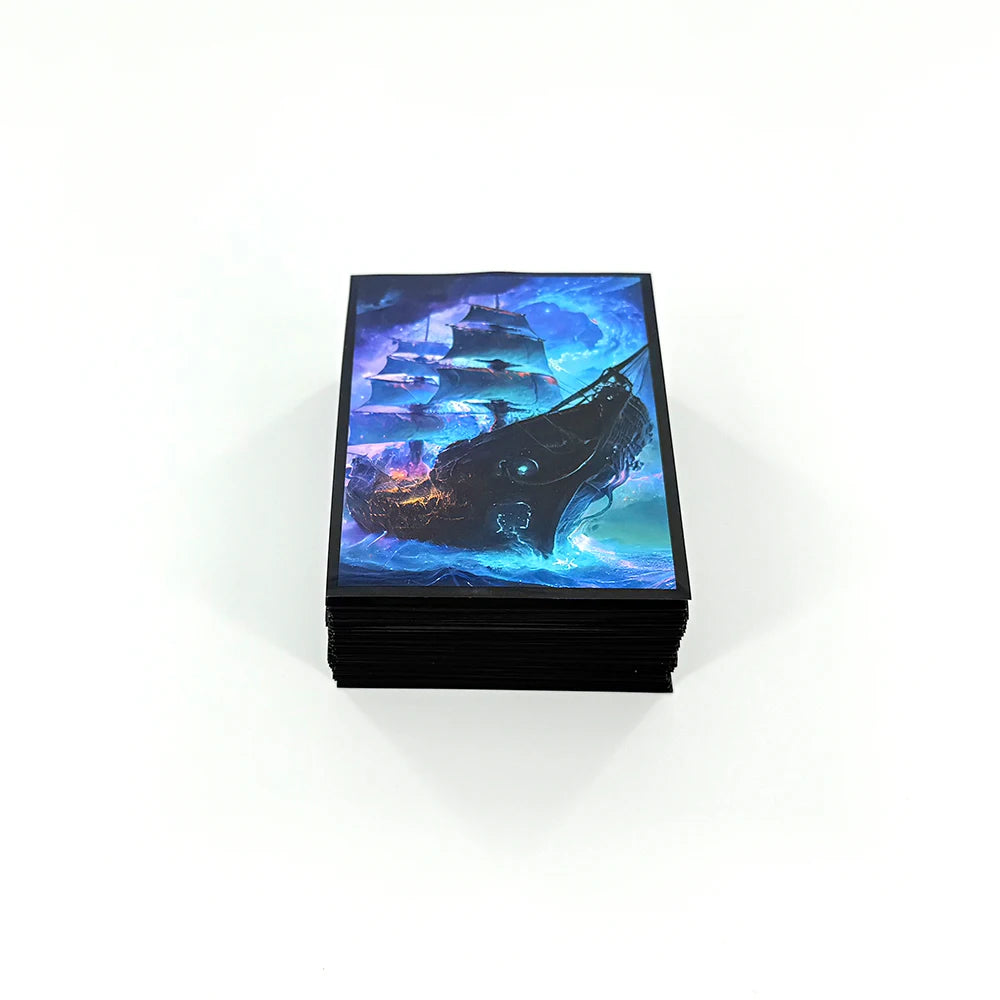 100-Pack TCG Card Sleeves - Dragon Art Design for Pokemon, MTG & Yu-Gi-Oh!