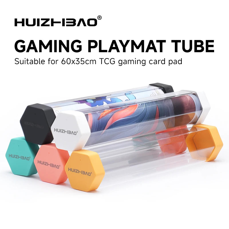 TCG Playmat Tube - Hard Plastic Card Storage Tube for Pokemon, MTG & Yu-Gi-Oh Playmats