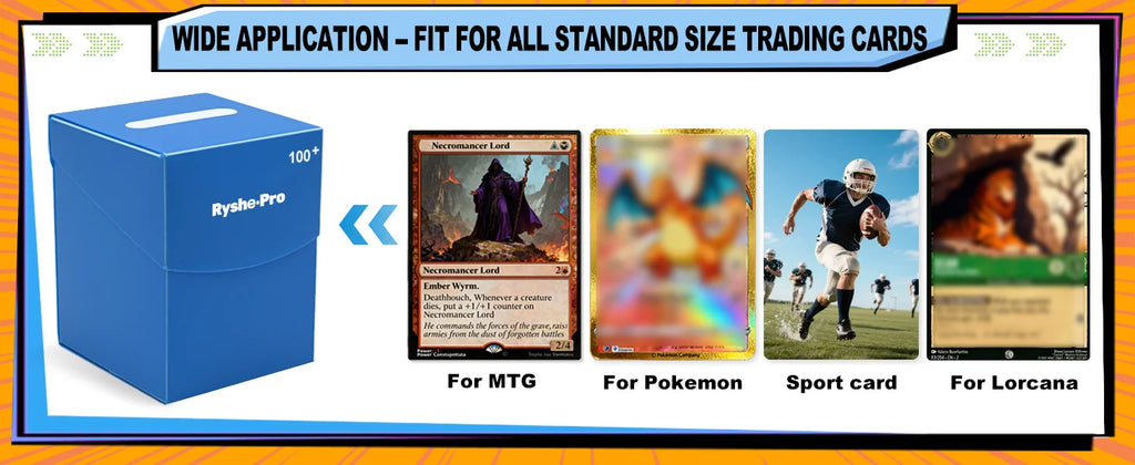 TCG Deck Box 100+ Cards - Commander Deck Holder with Divider for Pokemon, MTG, Yu-Gi-Oh & One Piece