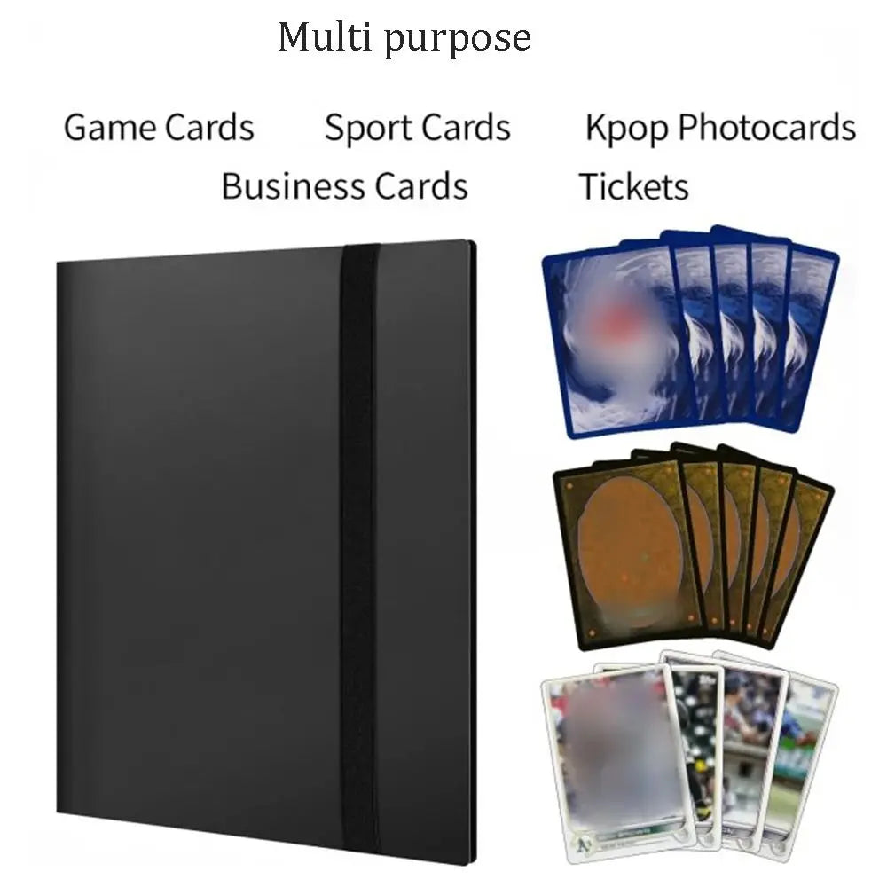 TCG Card Collection Binder Notebook - 4/9 Pocket Card Holder Book 160/360 Cards for Pokemon, MTG & One Piece