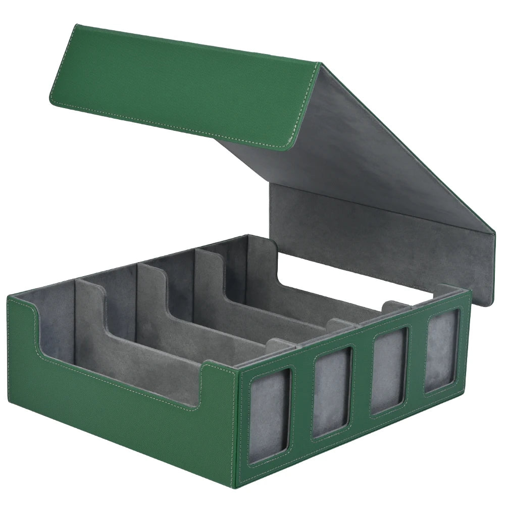 Large TCG Card Storage Box 2400+ - Display Window Deck Box for Pokemon, Magic: The Gathering & Sports Cards