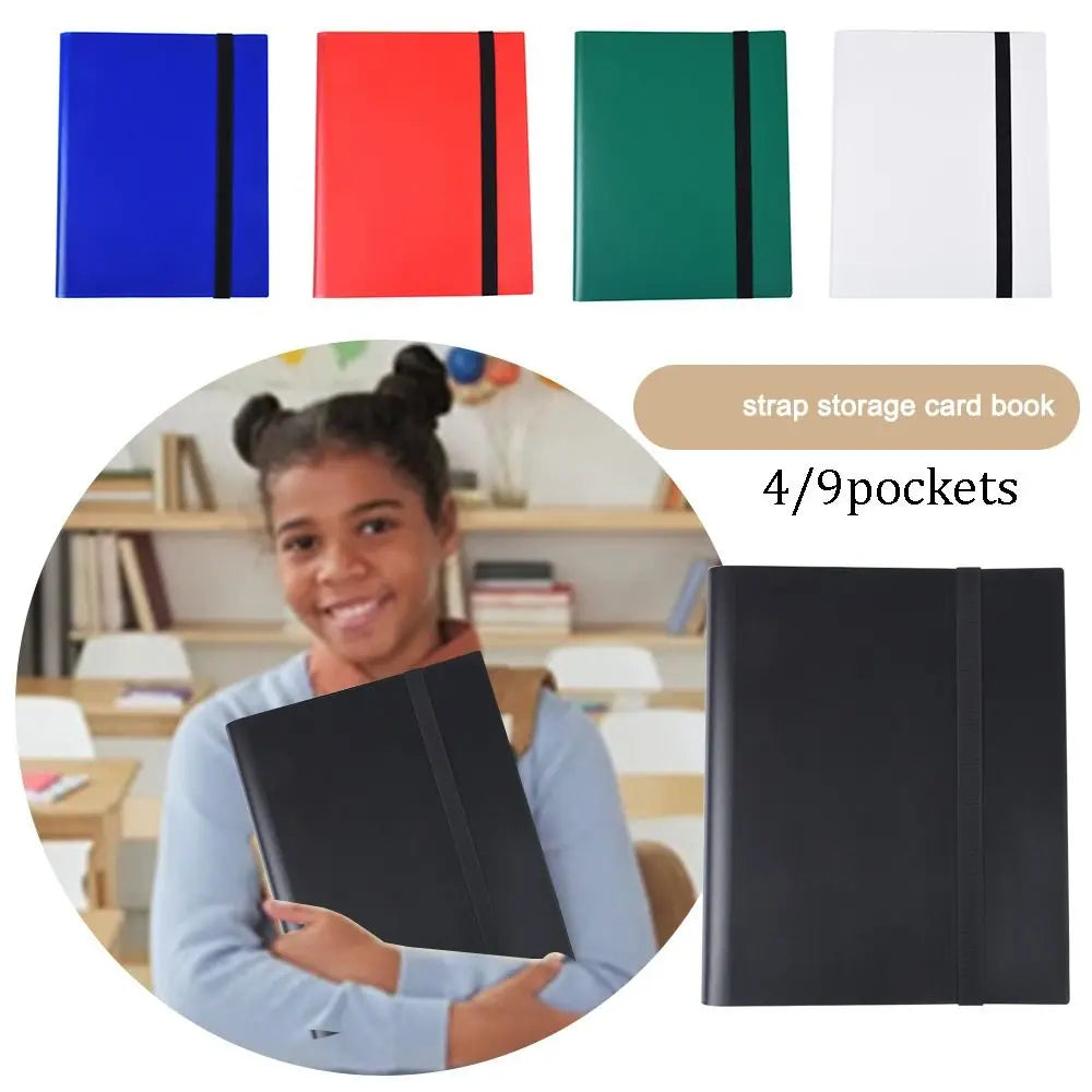 TCG Card Collection Binder Notebook - 4/9 Pocket Card Holder Book 160/360 Cards for Pokemon, MTG & One Piece