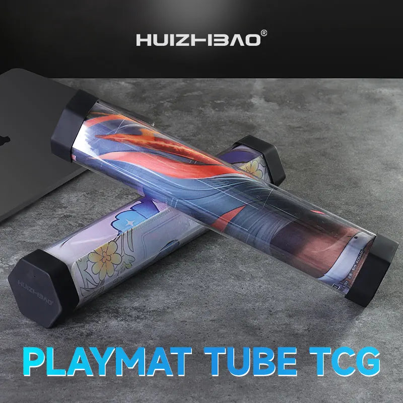 TCG Playmat Tube - Hard Plastic Card Storage Tube for Pokemon, MTG & Yu-Gi-Oh Playmats