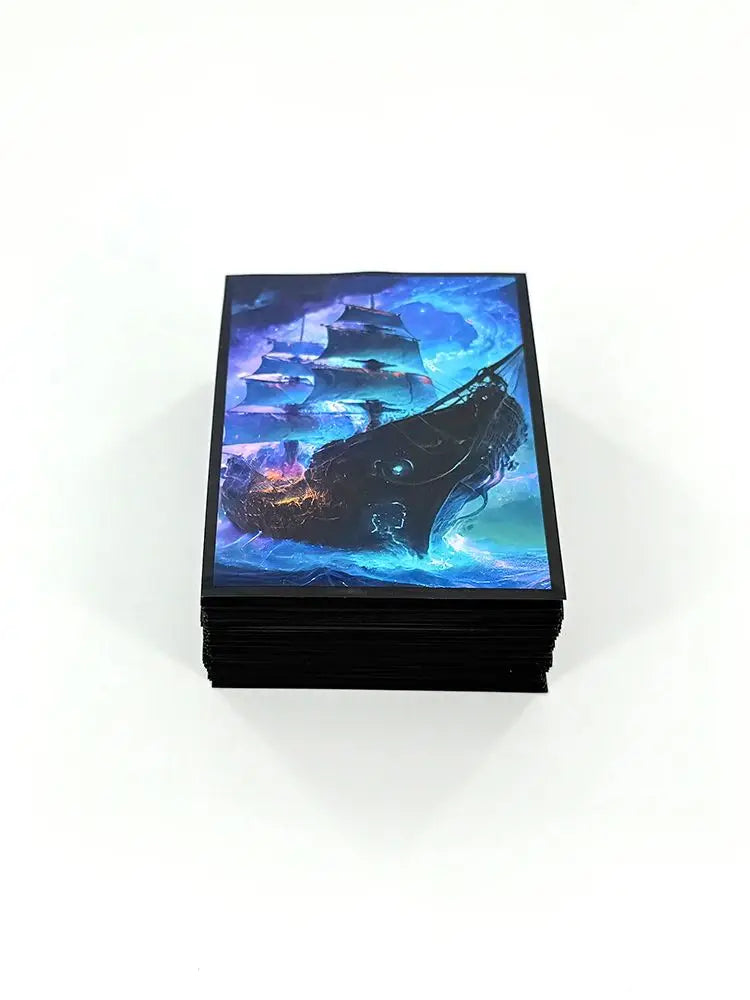 100-Pack TCG Card Sleeves - Dragon Art Design for Pokemon, MTG & Yu-Gi-Oh!