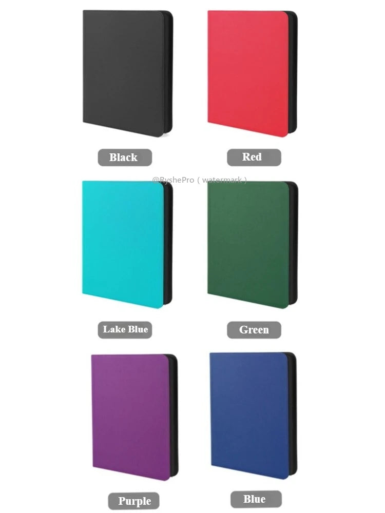 9-Pocket Toploader Binder - Holds 252+ Rigid Card Holders for Pokemon, MTG & TCG Cards